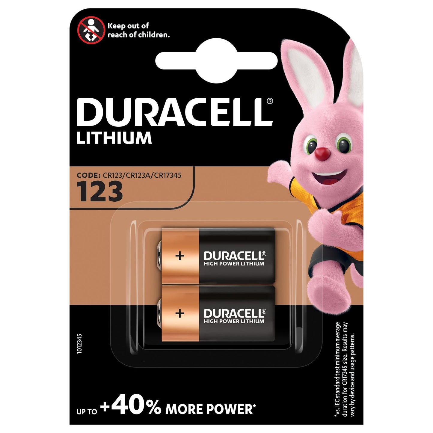 Duracell - Pila 2xCR123 de litio de alta potencia | 10 piezas