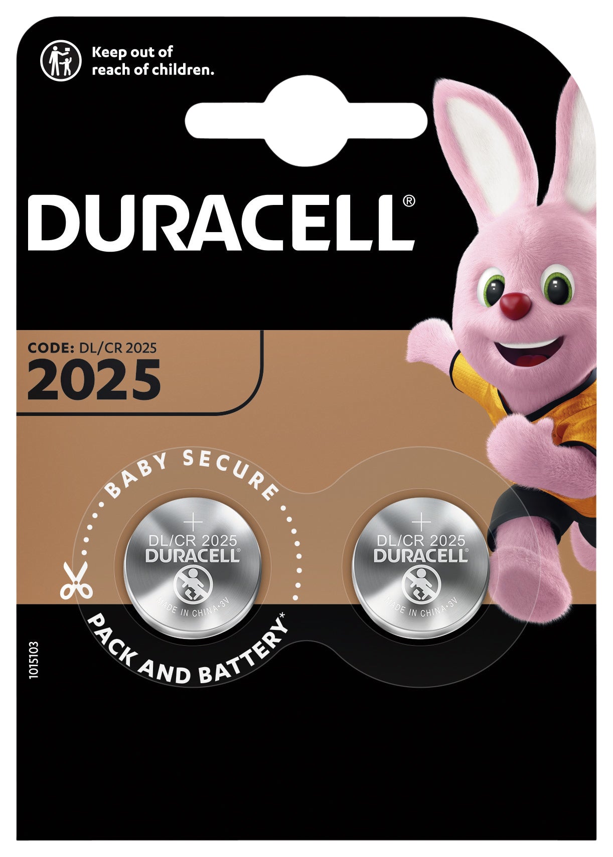 Duracell - Battery button cell 2xCR2025 lithium Ø20mm 3V-170mAh