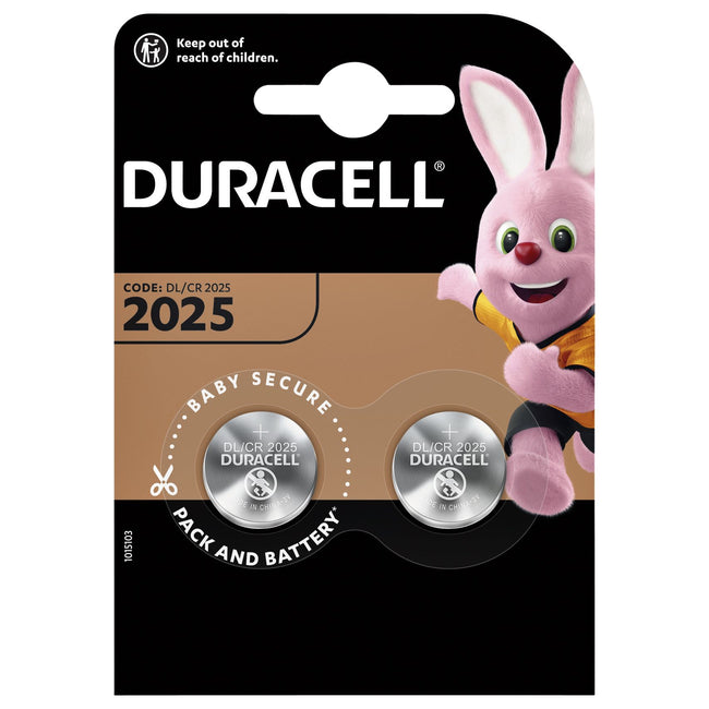Duracell - Battery button cell 2xCR2025 lithium Ø20mm 3V-170mAh