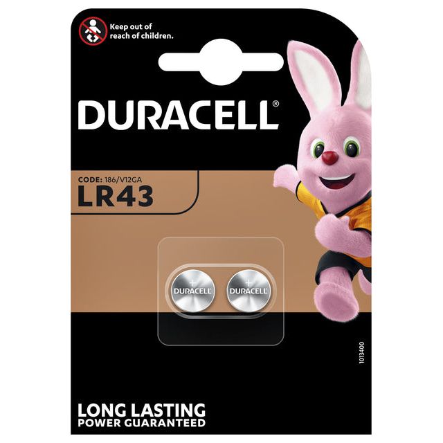 Duracell - Batterie Duracell LR43 Alcaline 2pck | Blister un 2 pièces