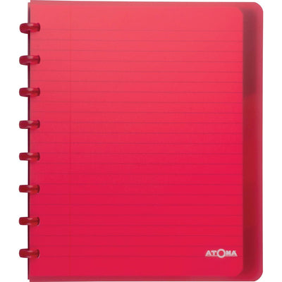 Atoma -  Trendy schrift, ft A5+, 120 bladzijden, gelijnd, met 6 tabbladen, in geassorteerde kleuren