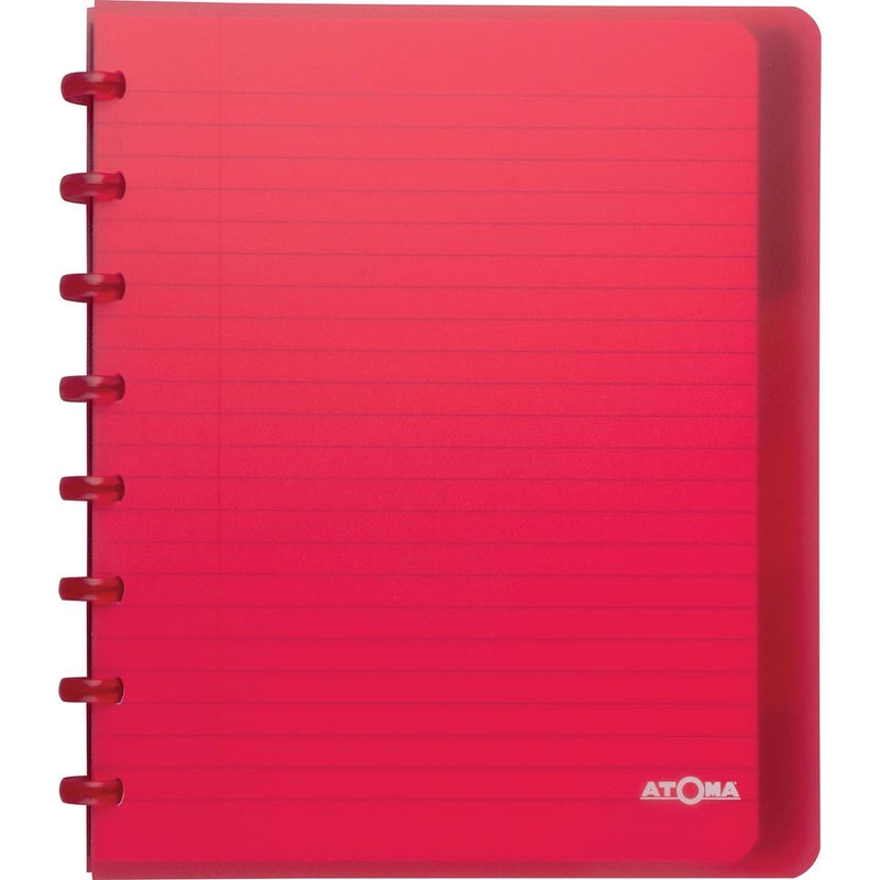 Atoma -  Trendy schrift, ft A5+, 120 bladzijden, gelijnd, met 6 tabbladen, in geassorteerde kleuren