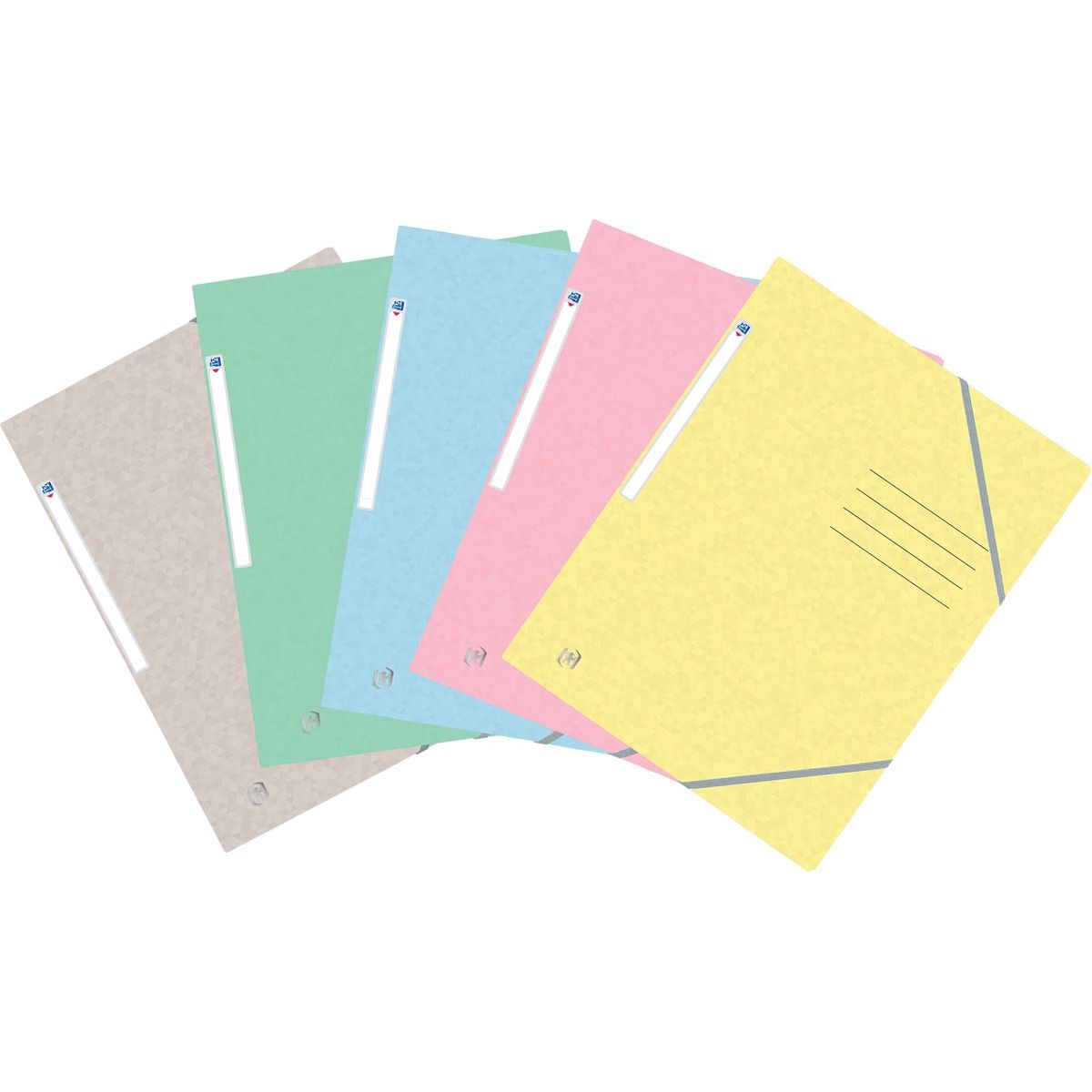 Oxford - Cartella Top File+ elasto, per ft A4, colori pastello assortiti