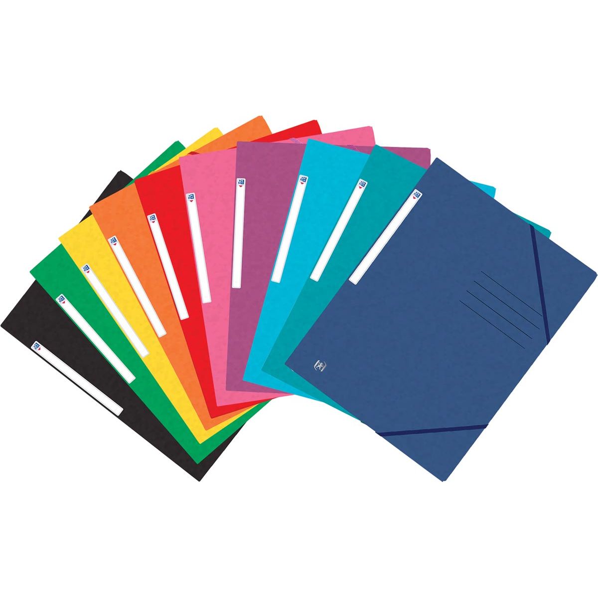 Oxford - Chemise élasto Top File+, pour format A4, couleurs assorties