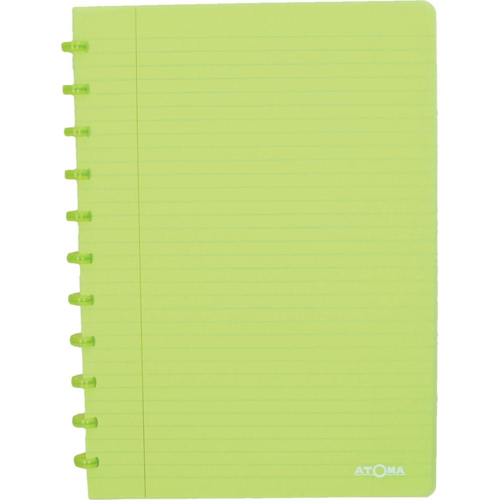 Atoma - Notebook A4 line 144 pages 90gr PP transparent assorted
