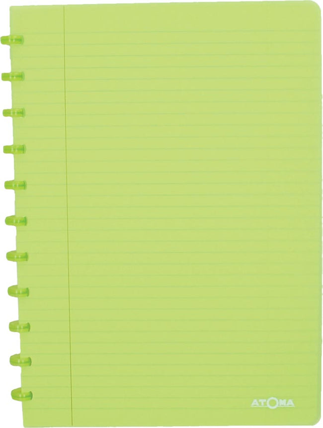 Atoma - Quaderno linea A4 144 pagine 90gr PP trasparente assortiti