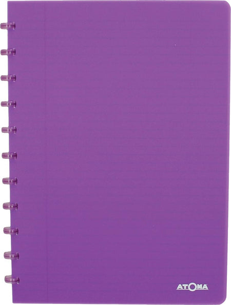 Atoma - Quaderno linea A4 144 pagine 90gr PP trasparente assortiti