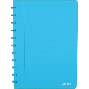 Atoma -  Trendy schrift, ft A4, 144 bladzijden, gelijnd, transparant turkoois