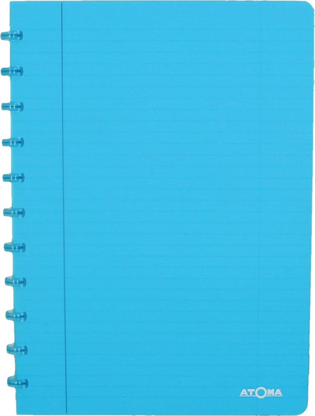 Atoma - Carnet A4 ligne 144 pages 90gr PP transparent assorti