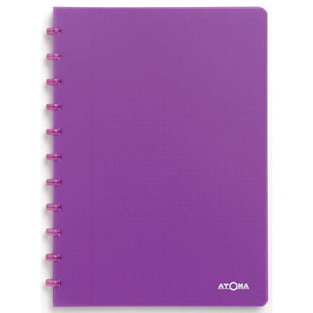 Atoma - Cuaderno A4 rombo 5x5mm 144 páginas 90gr PP transparente surtido