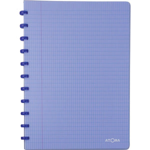 Atoma - Carnet A4 diamant 4x8mm 144 pages 90gr PP transparent assorti