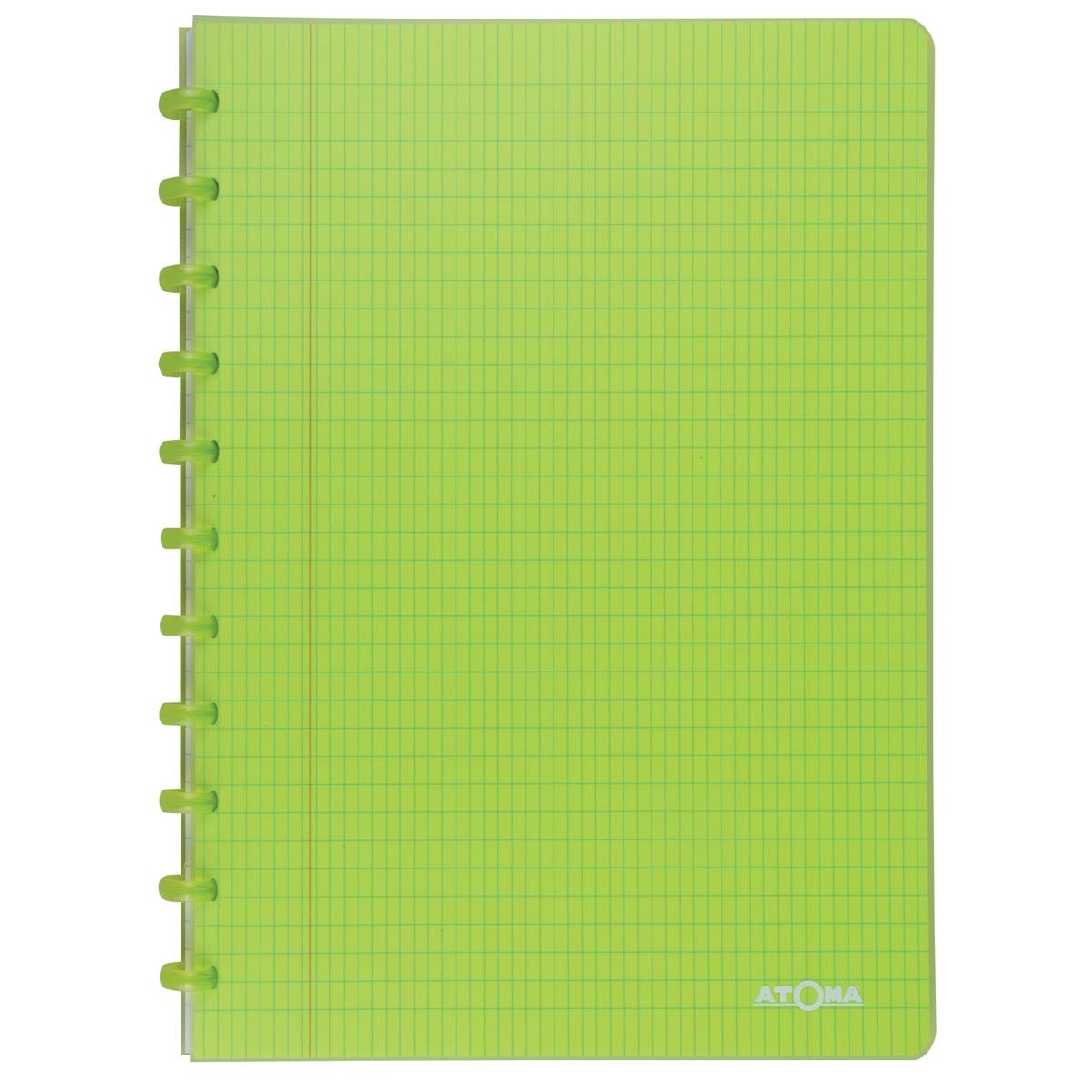 Atoma - Carnet A4 diamant 4x8mm 144 pages 90gr PP transparent assorti