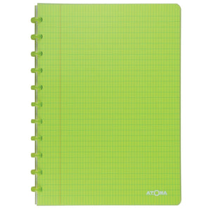 Atoma - Carnet A4 diamant 4x8mm 144 pages 90gr PP transparent assorti