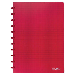 Atoma - Carnet A4 diamant 4x8mm 144 pages 90gr PP transparent assorti