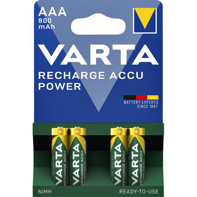 VARTA - Batterie rechargeable AAA 800mAH R2USE | Blister un 4 pièces