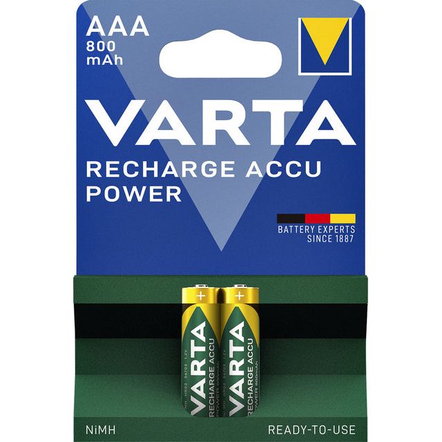 Varta - Batterie wiederaufladbar AAA 800mAh Ready2use | Blasen Sie ein 2 Stück | 10 Stück