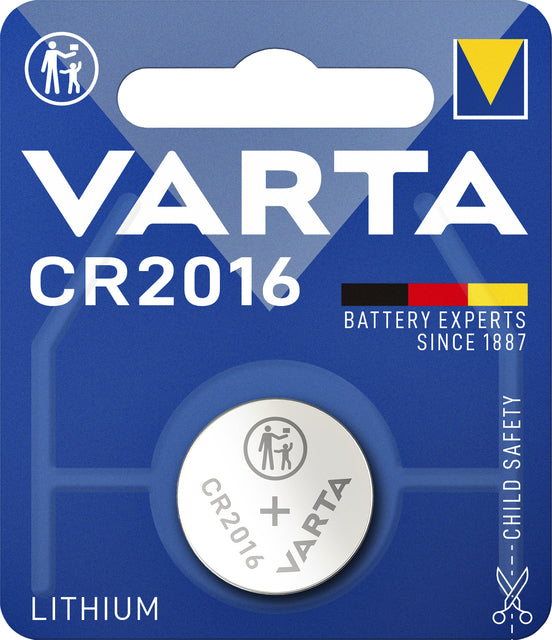 Varta -  Batterij knoopcel CR2016 lithium blister à 1stuk | 10 stuks