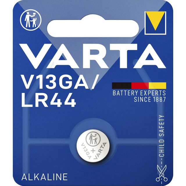Varta - Batteria a bottone V13GA alcalina blister da 1 pezzo | 10 pezzi