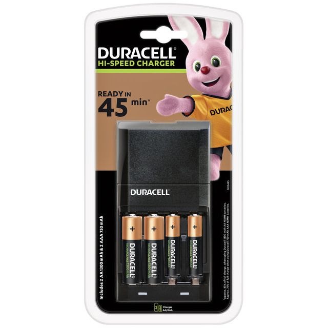 Duracell - Chargeur de batterie Duracell CEF 27 incl 2 aa + 2 aaa | 1 pièce