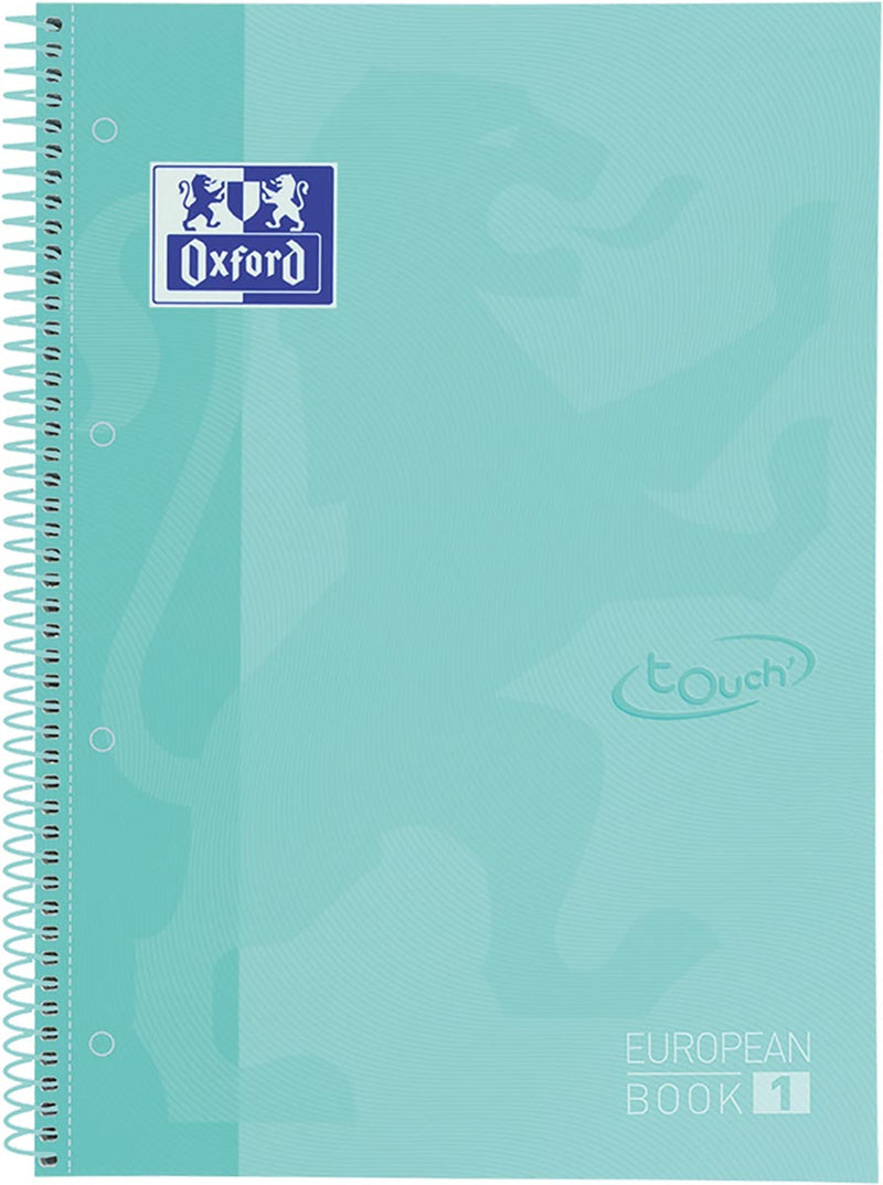 Oxford - Cuaderno Touch peanbook A4+ raya de 4 agujeros 80 hojas pastel menta