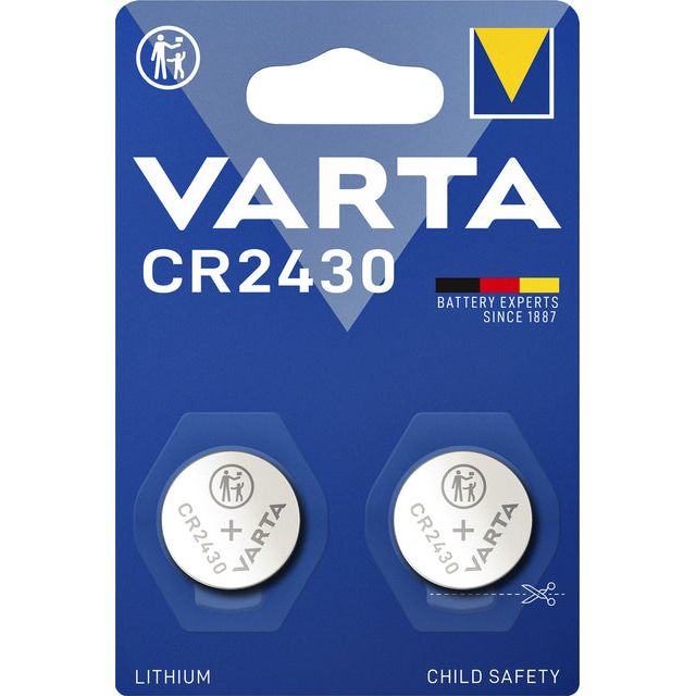 Varta - Batterie CR2430 3V Lithium | Blasen Sie ein 2 Stück | 10 Stück