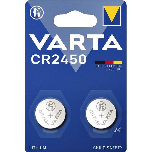 Varta - knoopcel Lithium CR2450, blister van 2 stuks