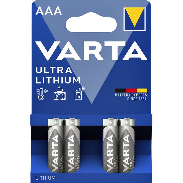 Varta - Batterie AAA Ultra Lithium | Blasen Sie ein 4 -Stück