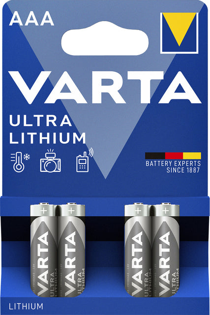 Varta - Batterij Ultra lithium 4xAAA