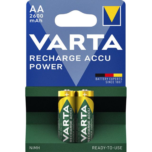 Varta - Batterie wiederaufladbar AA HR6 2600mAh Ready2use | Blasen Sie ein 2 Stück