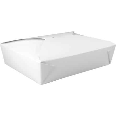 Cuisson Fold-Pak | Carton + PE | 1470ml | plateau repas oriental | 216x159x48mm | blanc | 200 pièces