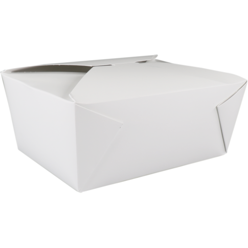 Fold-Pak - Bak | Karton + PE | 2880ml | oosterse maaltijdbak | 222x164x89mm | wit | 160 stuks