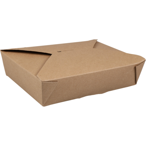 Fold-Pak - Bak | Karton + PE | 1470ml | oosterse maaltijdbak | 216x159x48mm | bruin | 200 stuks