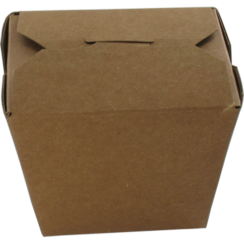 Fold-Pak - Bak | Karton + PE | 460ml | oosterse maaltijdbak | 76x57x83mm | bruin | 450 stuks