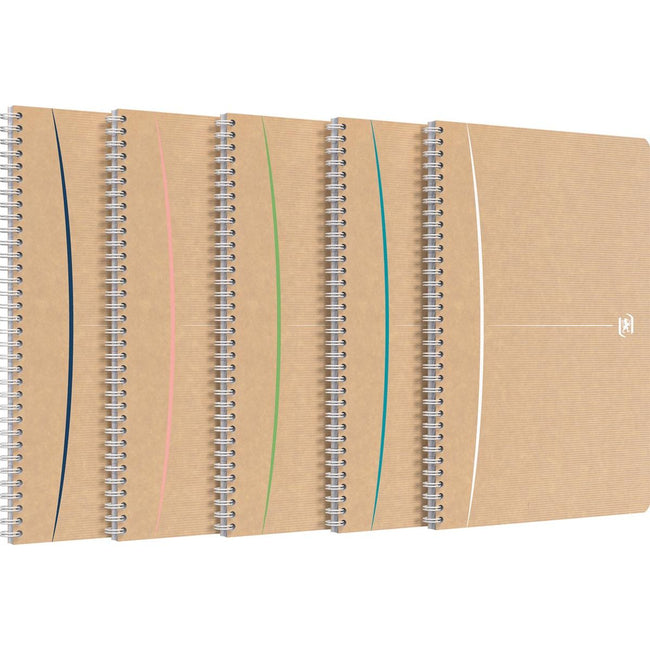 Oxford - spiral notebook, 180 pages, ft A4, squared 5 mm, assorted colors