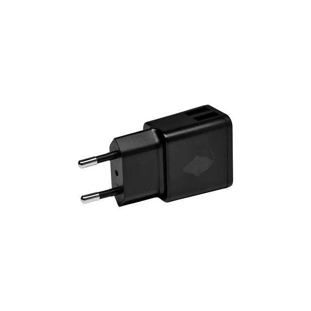 Souris verte - Charger GreenMouse USB -a 2x 2.4a noir | 1 pièce