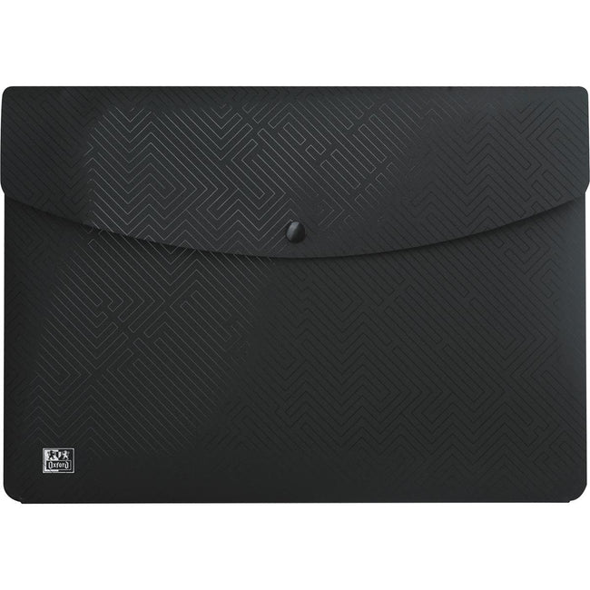 Oxford - Urban document folder with push button closure, size A4, made of PP, black