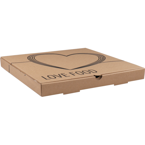 Klika - Pizzadoos | Americano Love Food | golfkarton | 30x30x3cm | americano | bruin | 150 stuks