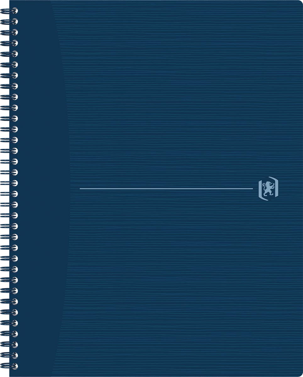 Oxford -  Origin spiraalschrift, ft A4+, 140 bladzijden, geruit 5 mm, blauw