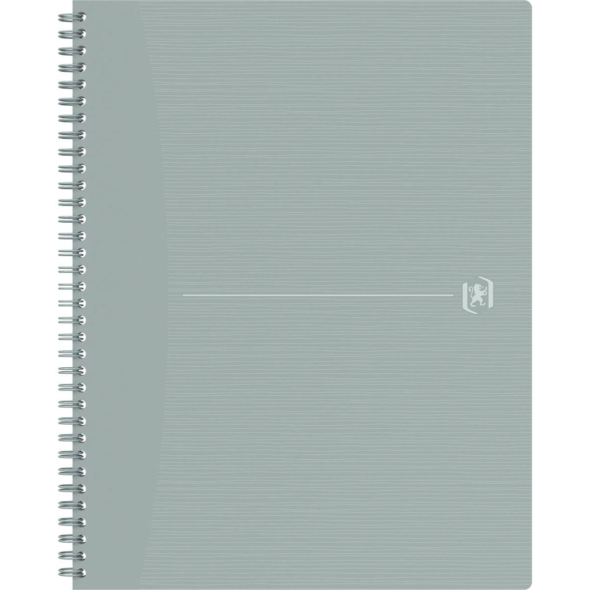 Oxford - Quaderno a spirale Origin, ft A4+, 140 pagine, a quadretti 5 mm, grigio