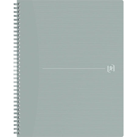 Oxford - Quaderno a spirale Origin, ft A4+, 140 pagine, a quadretti 5 mm, grigio