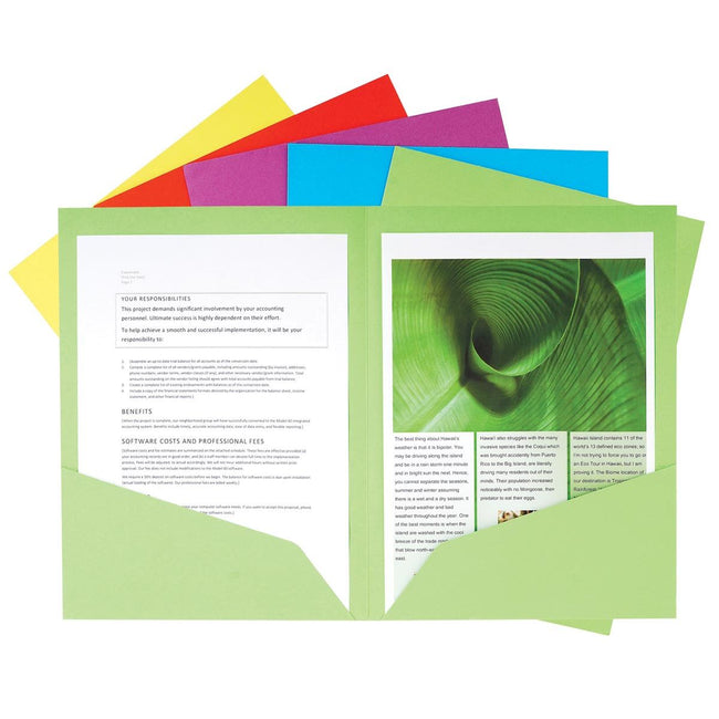 Exacompta - file folder Rock's 210 for ft A4 or A3, pack of 25 pieces in assorted colors