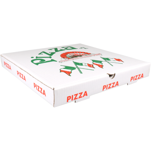 Klika - Pizzadoos | golfkarton | 36x36x4.5cm | americano | wit | 100 stuks