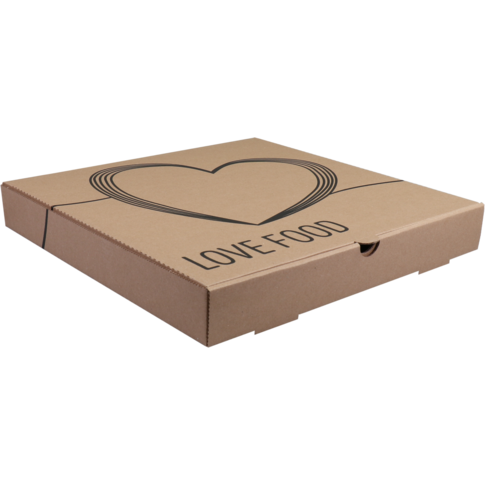 Klika - Pizzadoos | Americano Love Food | golfkarton | 33x33x4.5cm | americano | bruin | 100 stuks