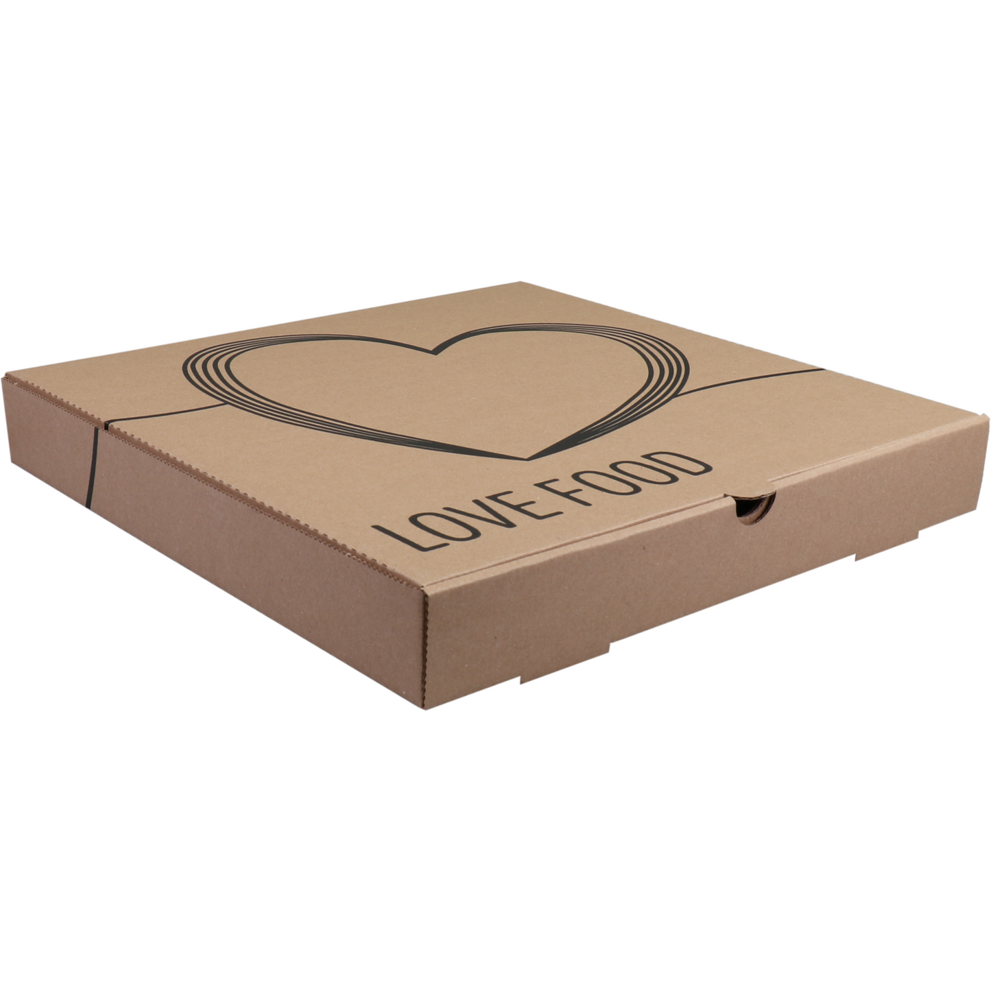 Klika - Pizza box | Americano Love Food | corrugated cardboard | 33x33x4.5cm | americano | brown | 100 pieces