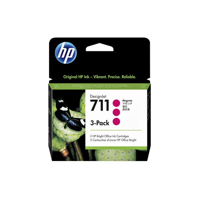 HP - Inkcartridge HP CZ135A 711 rot | Setzen Sie ein 3 Stück