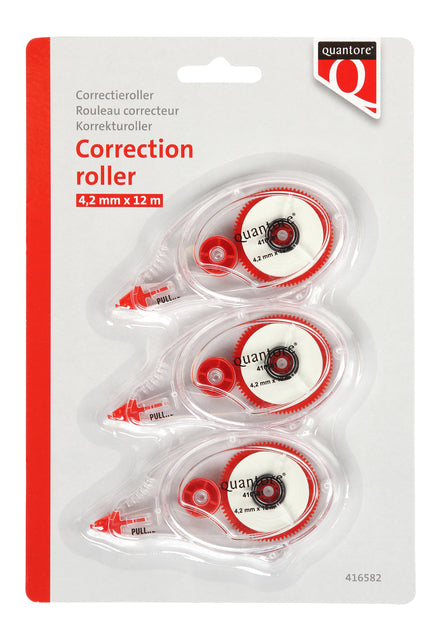 Quantore - Rodillo corrector 4,2mm blister de 3 piezas