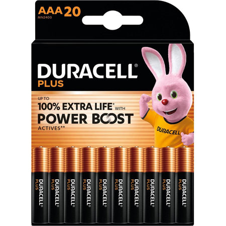 Duracell - Batterie Plus 100 % AAA, Blister mit 20 Stück