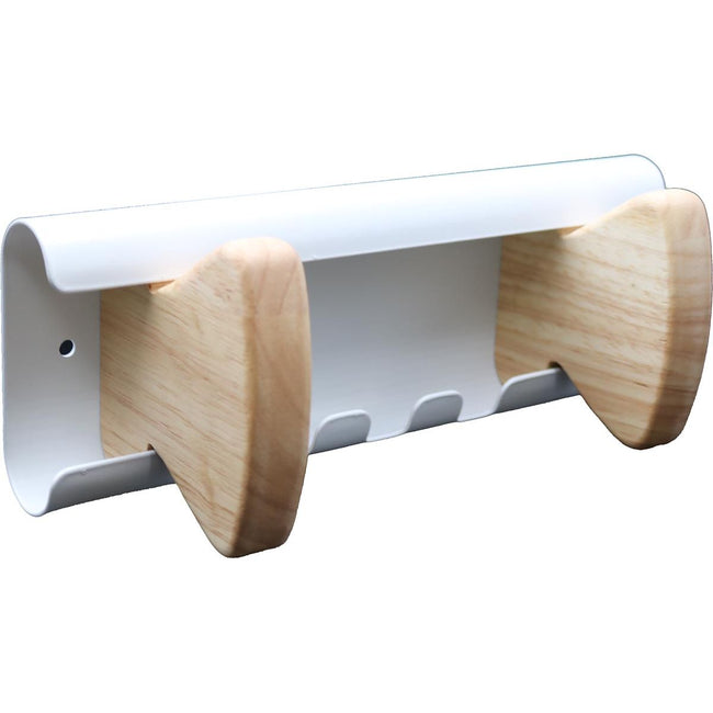 Unilux - wall coat rack, white, 2 hooks