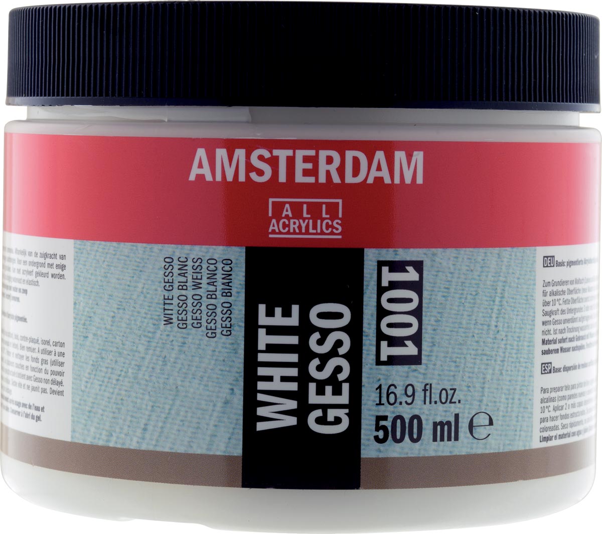 Amsterdam – weißes Gesso, 500-ml-Flasche