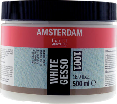 Amsterdam – weißes Gesso, 500-ml-Flasche